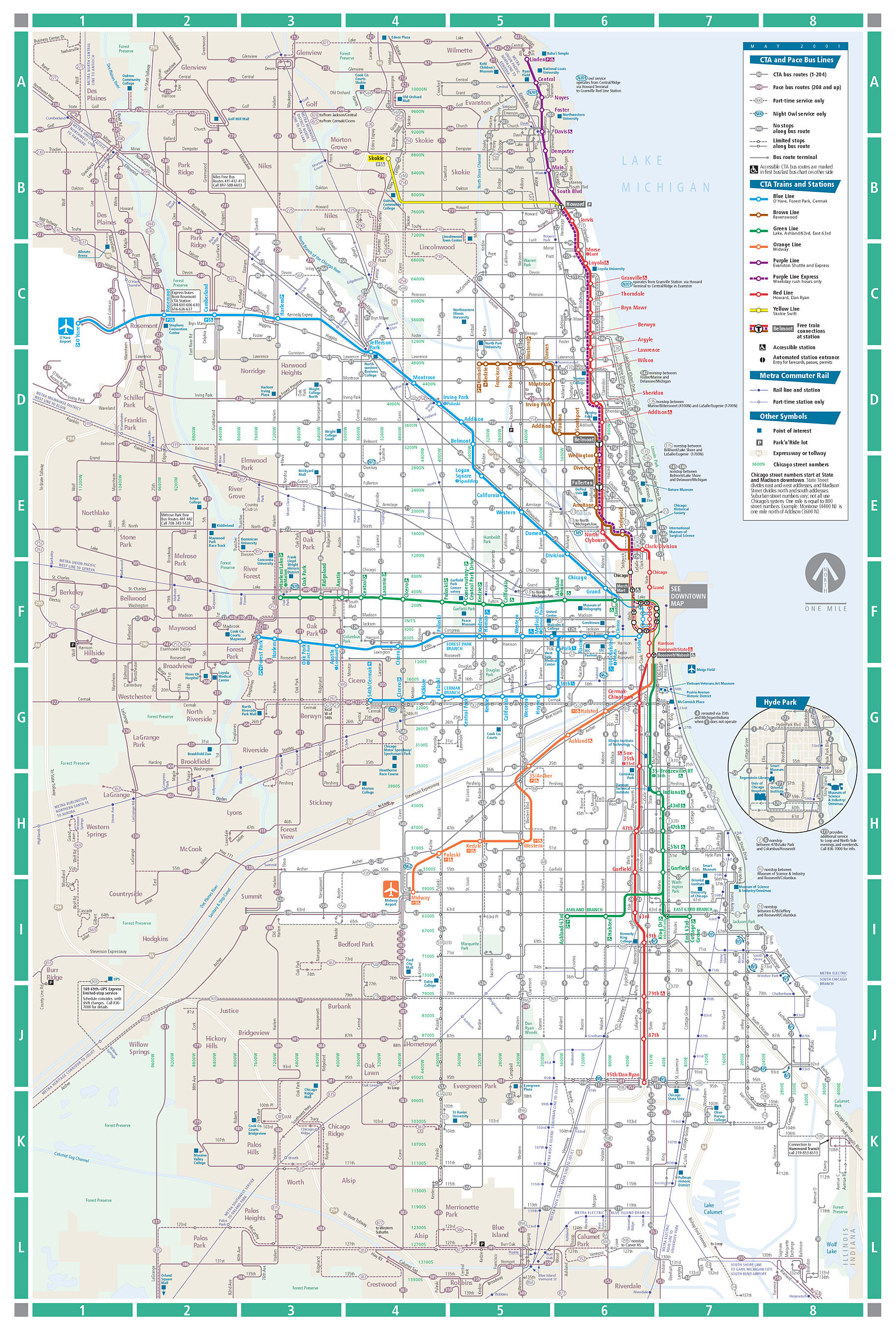 Chicago Transit Map Chicago IL Mappery