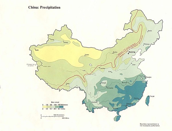 China Precipitation Map