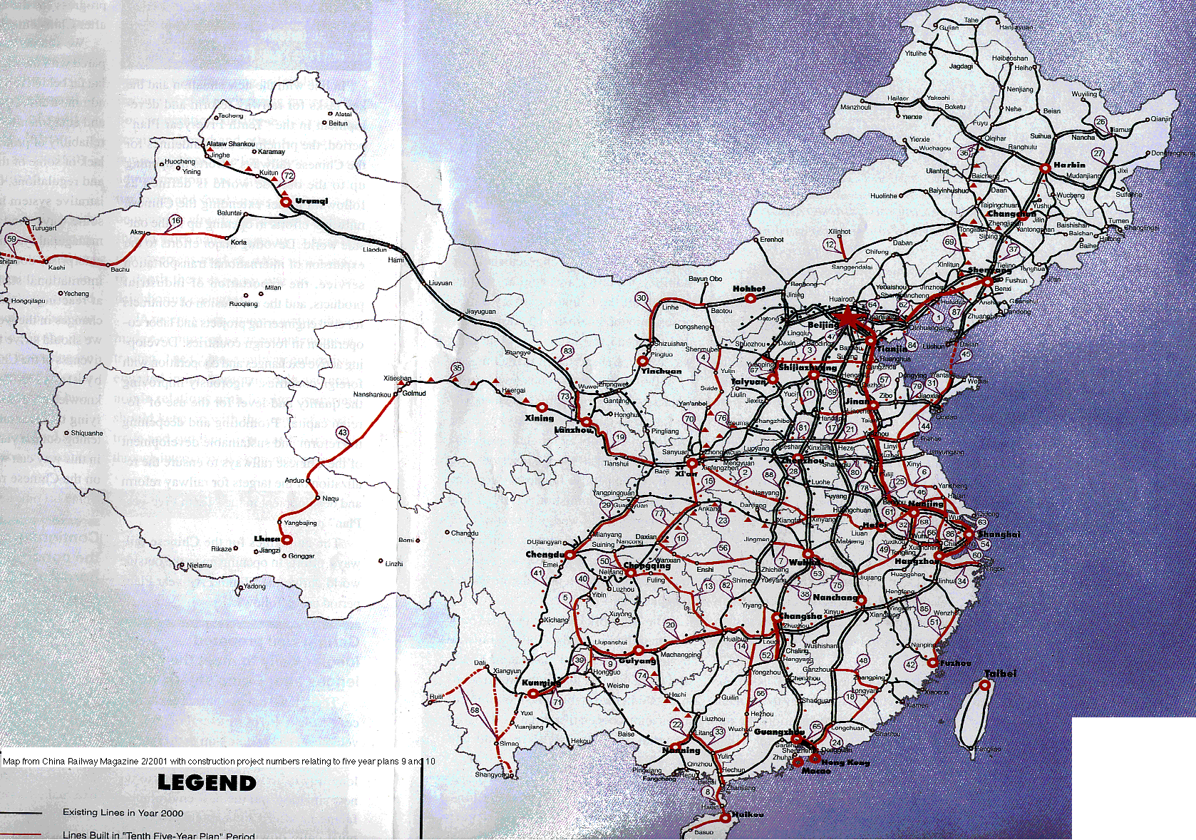 China Railway Map