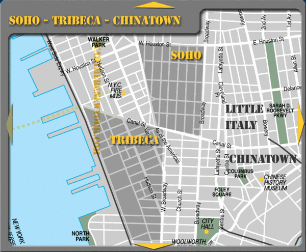 Chinatown New York Map Chinatown New York City Tourist Map - City Hall Nyc • Mappery
