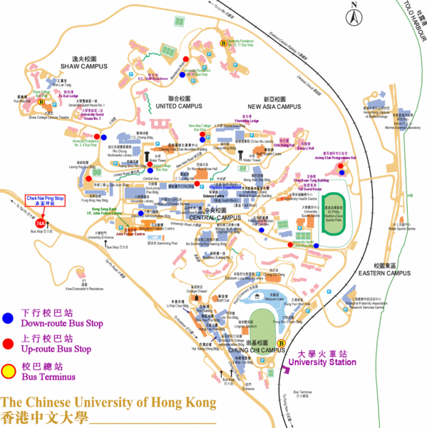 Chinese University of Hong Kong Map