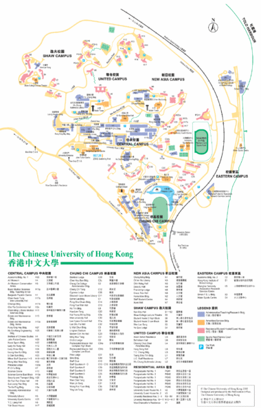 Chinese University of Hong Kong Map