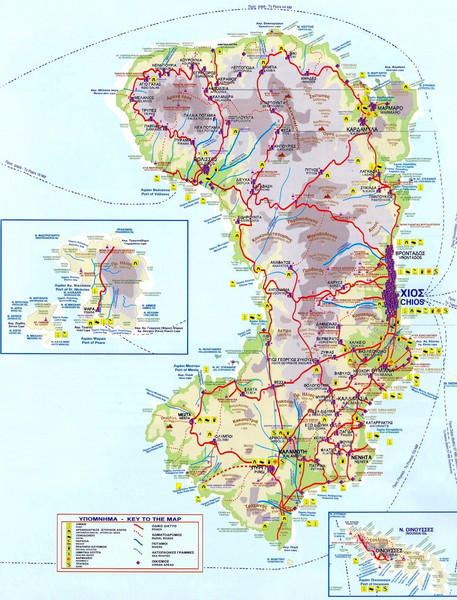 Chios Tourist Map