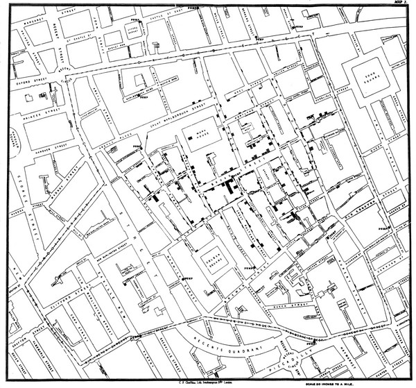 Cholera Outbreak of London Map