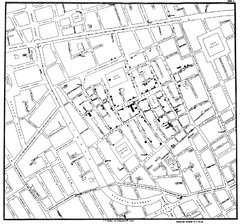 Cholera Outbreak of London Map