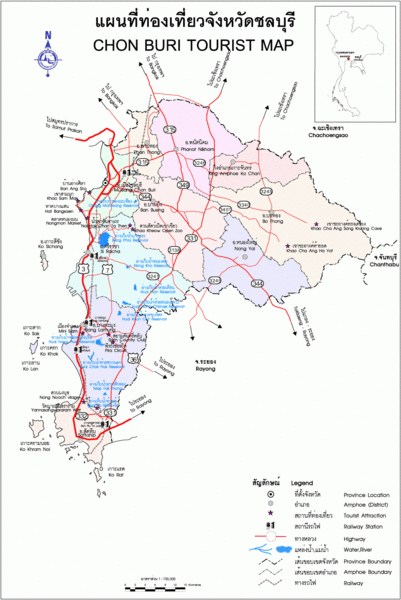 Chon Buri Province Guide Map