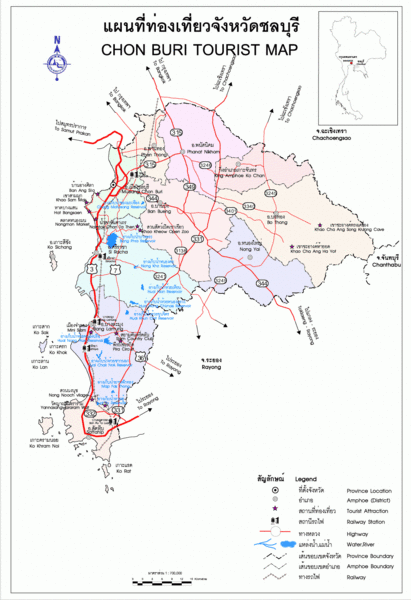 Chon Buri Province Guide Map