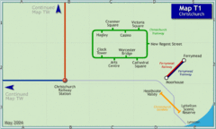 Christchurch Rail Map Christchurch Rail Map