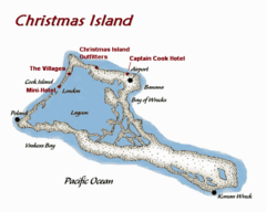 Christmas (Kiribati) island Map