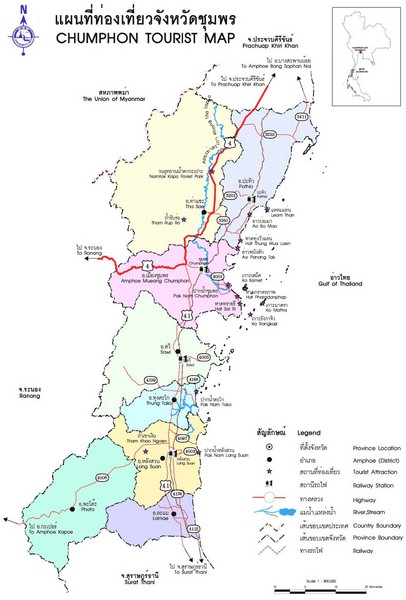 Chumphon Province Map