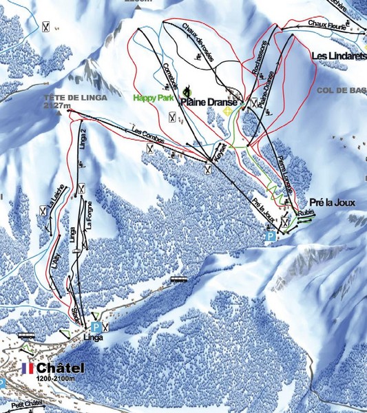 Châtel Ski Trail Map