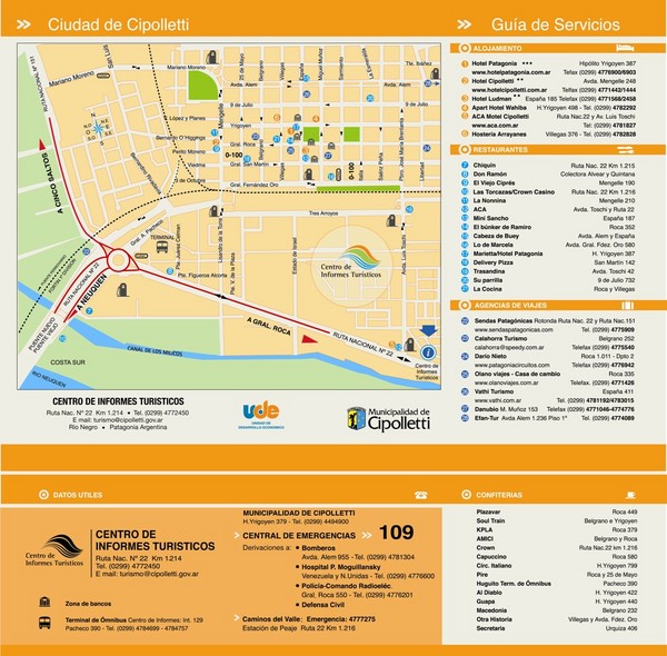 Cipolletti Tourist Map