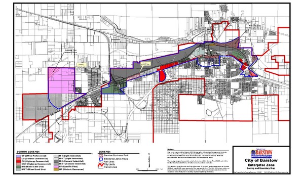 City of Barstow Zoning Map