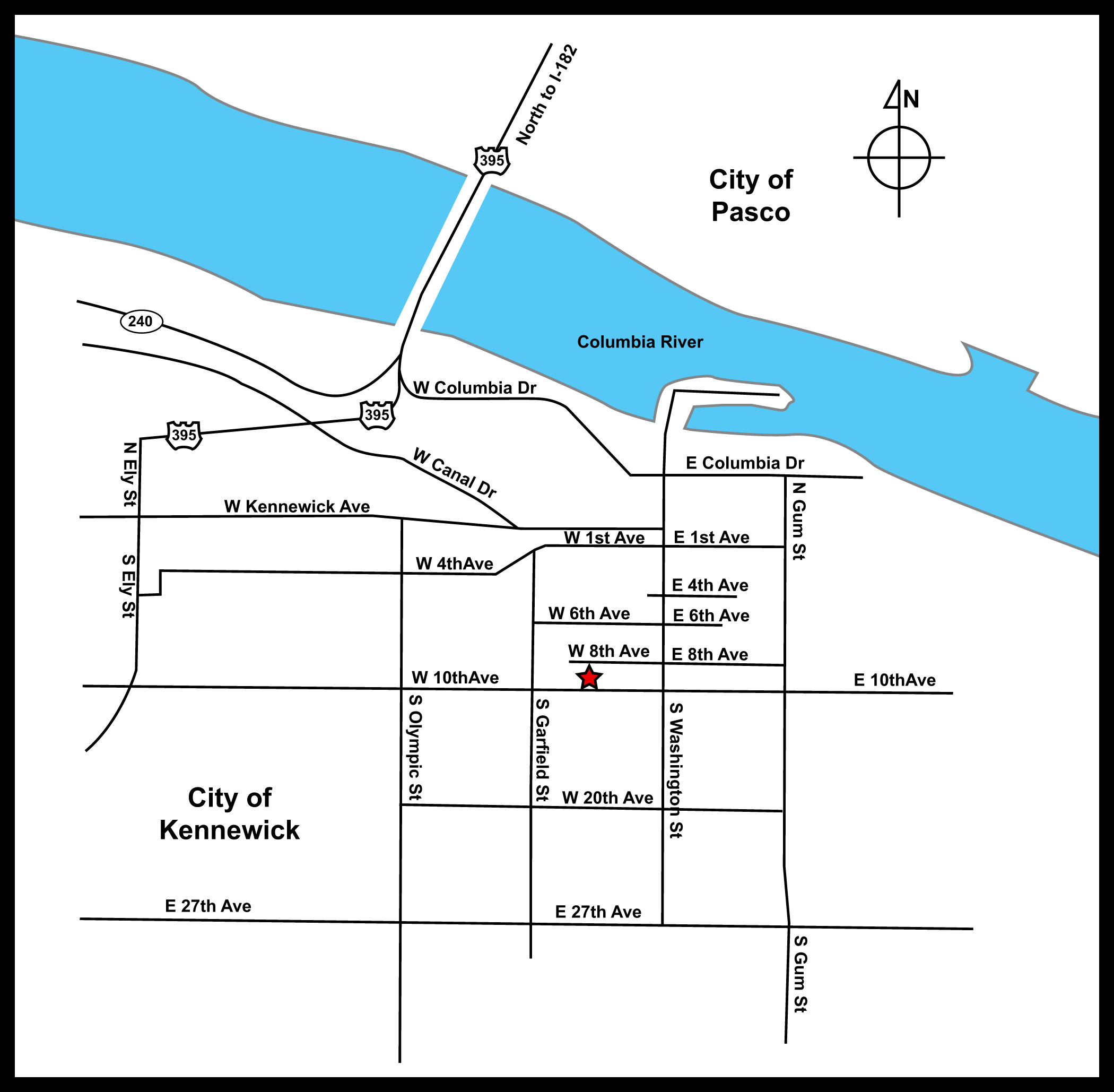 City of Kennewick Map - City of Kennewick WA USA • mappery