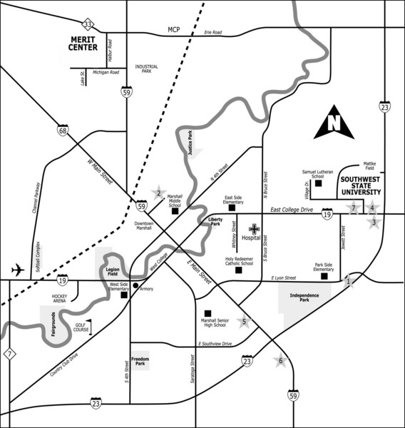 City of Marshall Visitor's Map