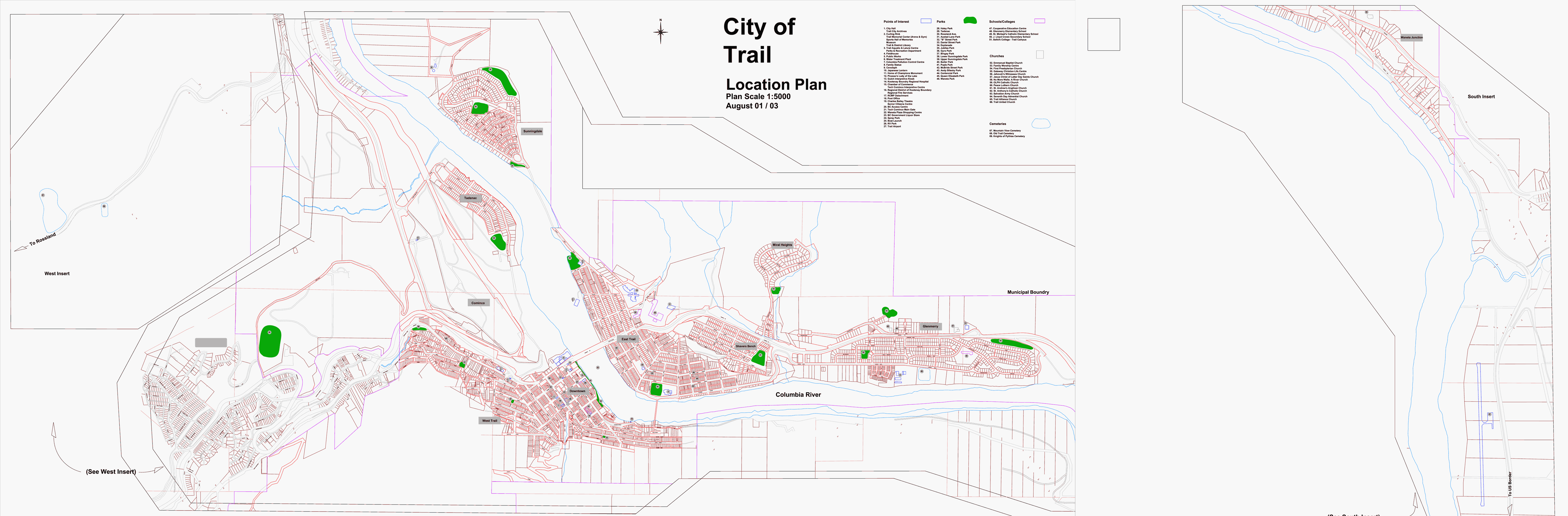 City of Trail BC Map Trail BC • mappery