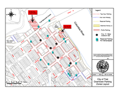 City of Trail Downtown Parking Map