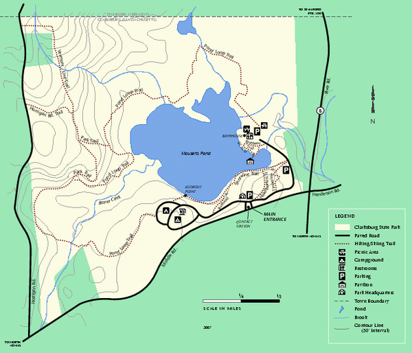 Clarksburg State Park trail map