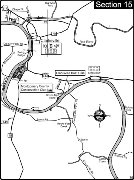 Clarksville TN-Cumberland River Map - Clarksville TN • mappery