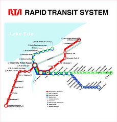 Cleveland Rapid Transit Map