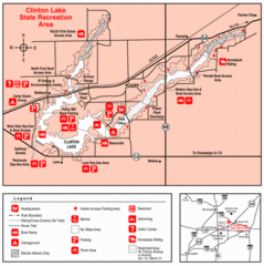 Clinton Lake, Illinois Site Map