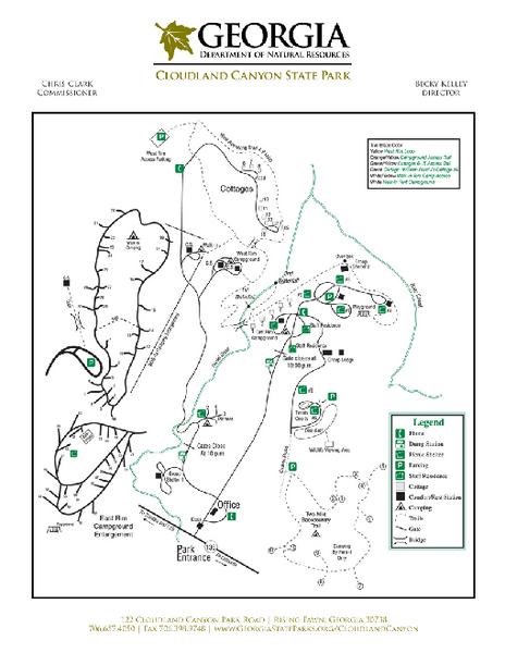 Cloudland Canyon State Park Map
