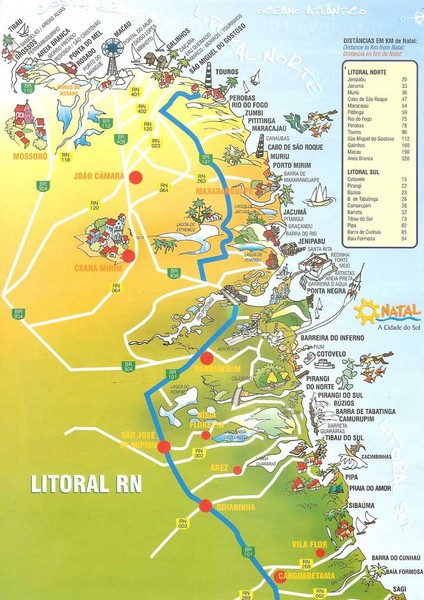 Coast line - Rio Grande do Norte Map