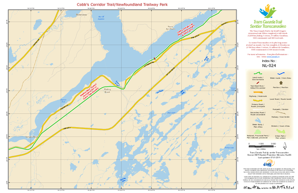 Cobb's Corridor Trail/Newfoundland Trailway Park  NL-024 Map