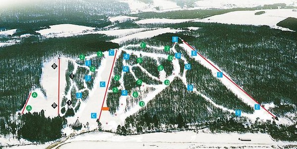 Cockaigne Ski Resort Ski Trail Map