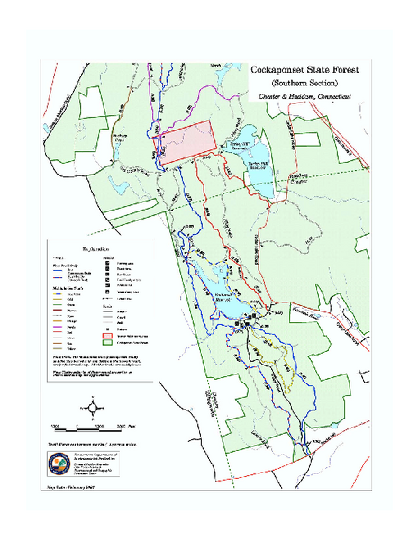 Cockaponset State Forest South Section trail map