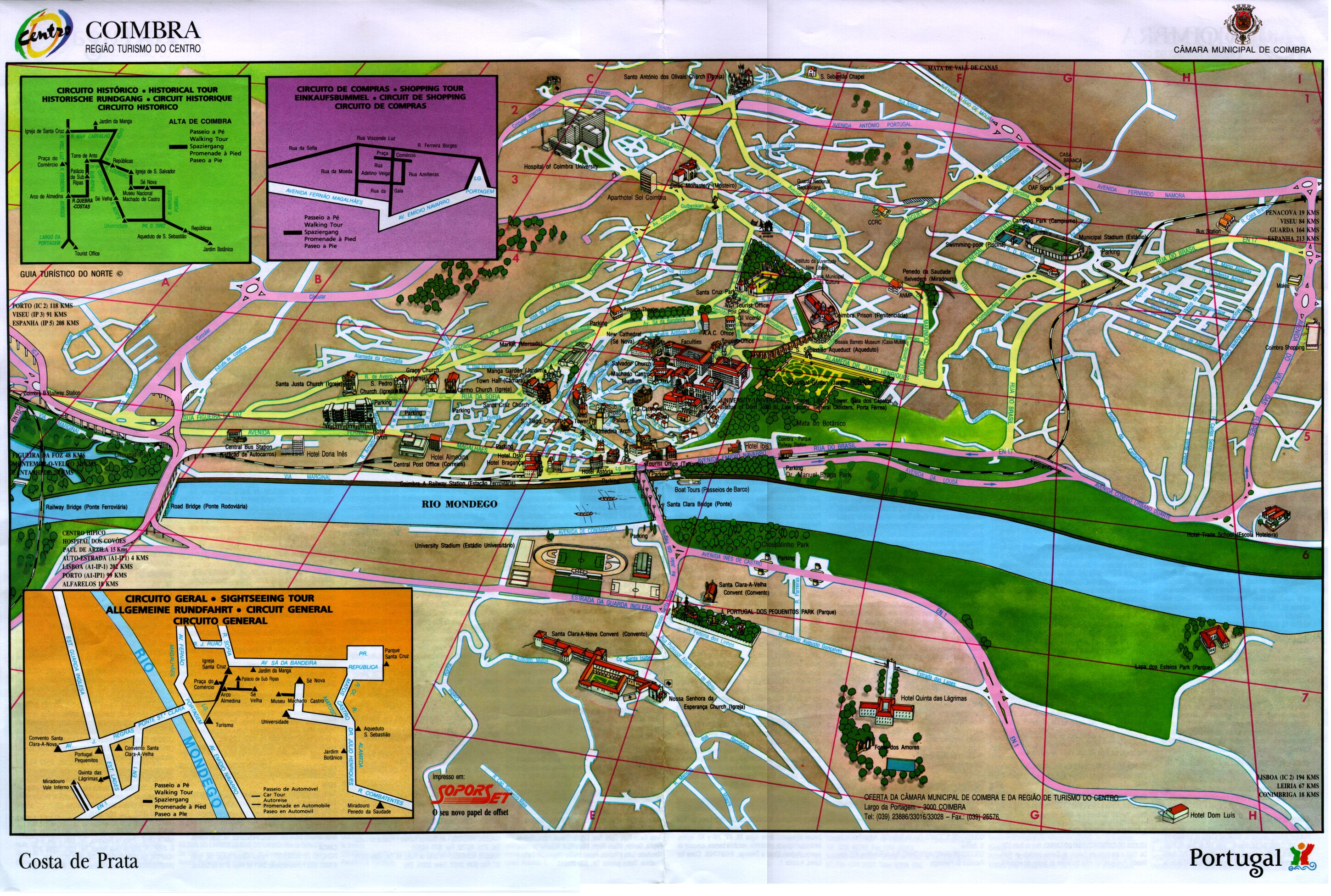 Coimbra Map - Coimbra Portugal • mappery