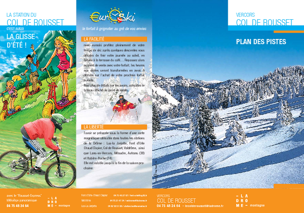 Col de Rousset Ski Trail Map