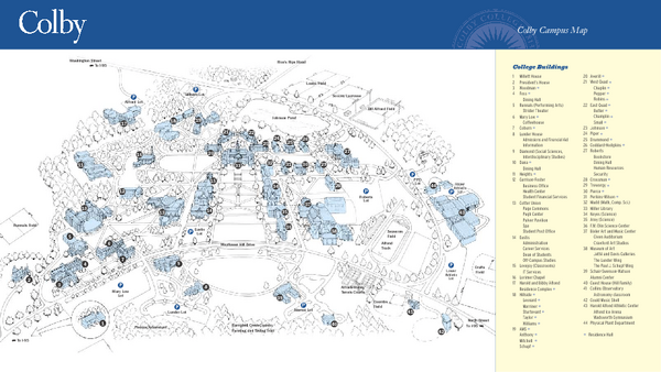 Colby College Campus Map