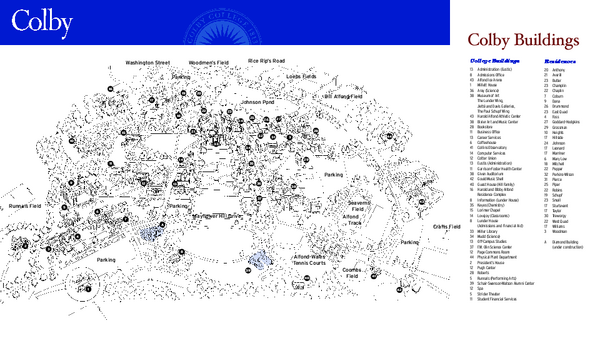 Colby College Campus Map