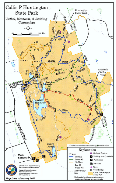 Collis P. Huntington State Park map