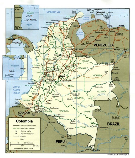 Colombia Country Map