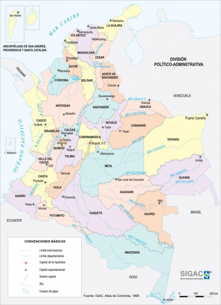 Colombia Political Map