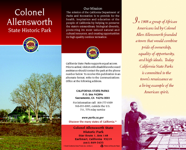 Colonel Allensworth State Historic Park Map