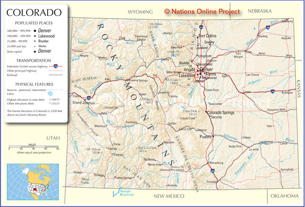 Colorado Cities Map