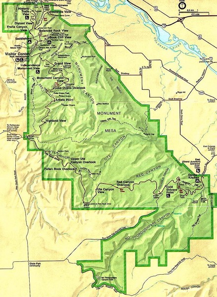 Colorado National Monument Map