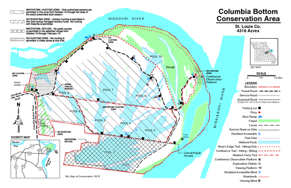 Columbia Bottom Conservation Area Map