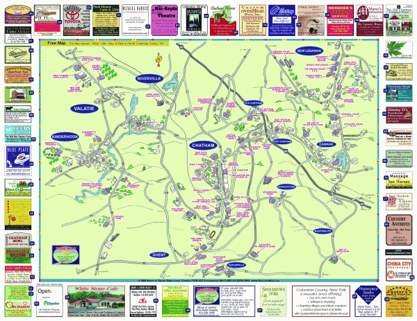 Columbia County - Austerlitz, Canaan, Chatham, East Chatham map