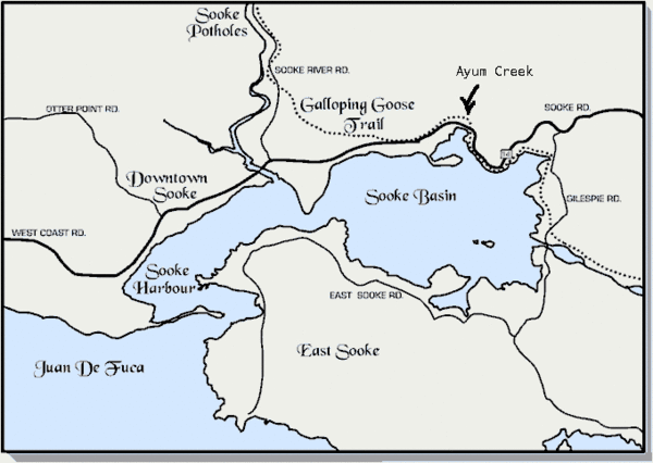 Community of Sooke, British Columbia Map