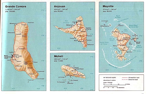 Comoros Islands Map