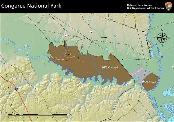 Congaree National Park Official Park Map