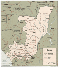 Congo 1986 Guide Map