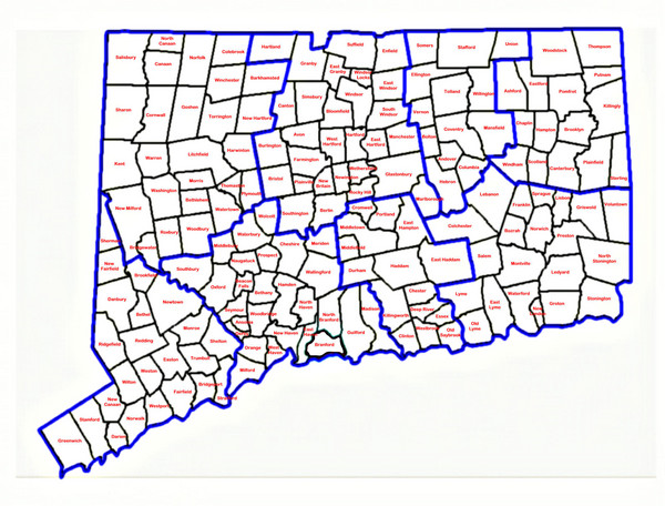 Connecticut Town Map