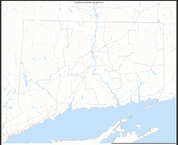 Connecticut Zip Code Map