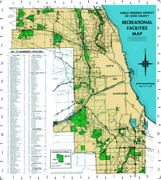 Cook County Recreation Map Cook County Illinois • mappery