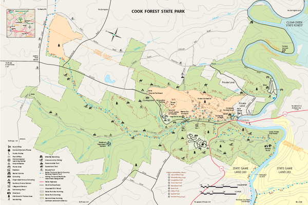 Cook Forest State Park map